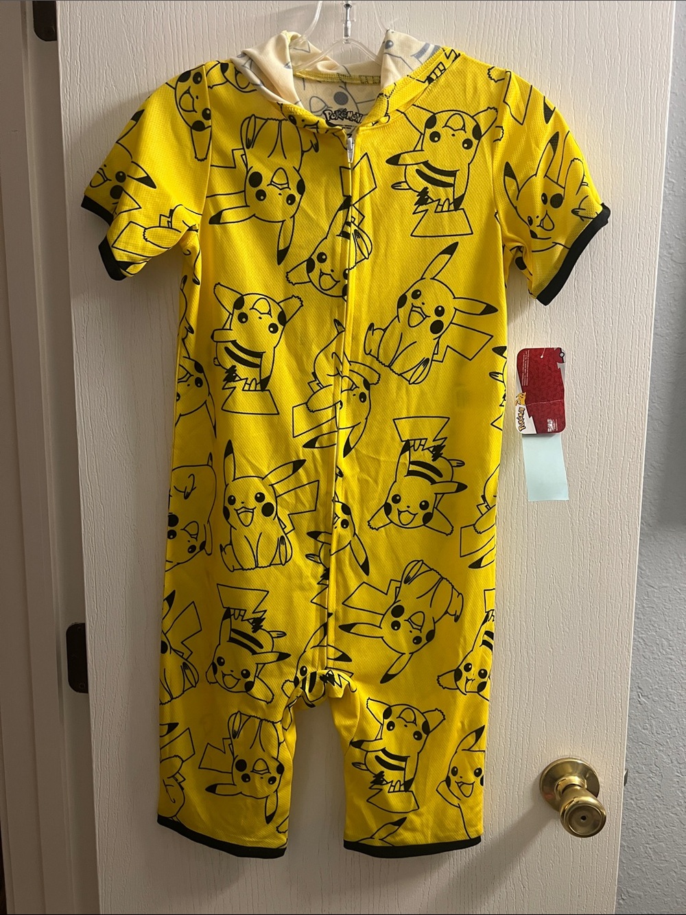 Pokemon Yellow Pikachu Short Sleeve Kids One-Piece Romper